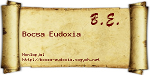 Bocsa Eudoxia névjegykártya